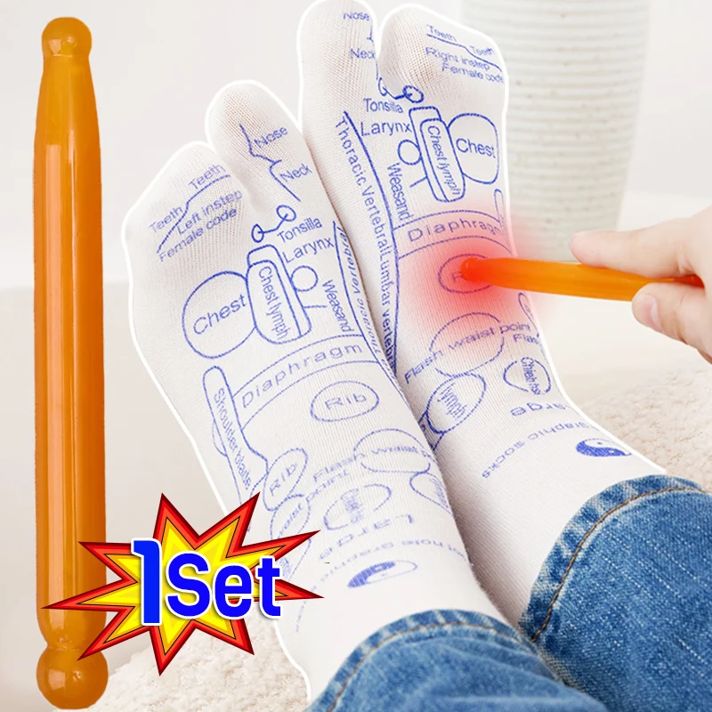 Massage Relieve Tired Feet Socks for Women Men Acupressure Foot Massager Reflexology Socks Foot Point Tool Physiotherapy Sock