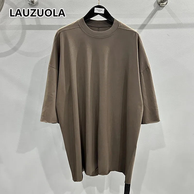 High Quality Luxury Casual Loose Solid Color Oversized Shirt 2026 New Summer Fashion Men Tee Shirts Man Tops With Ribbons