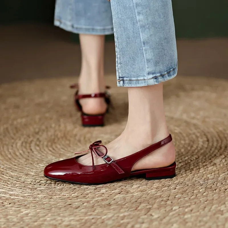 New Spring Bow-knot Women Flat Heel Shoes Shallow Mary Jane Ballet Flats Fashion Soft Casual Loafers Slip-On Women Shoes