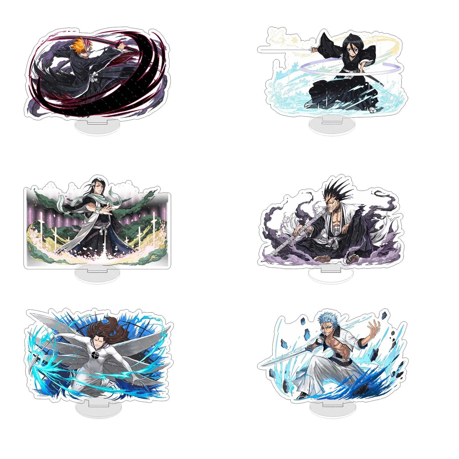 BLEACH Anime nuevo estilo figura Mini soporte acrílico personaje Kuchiki Rukia Inoue Orihime Kurosaki Ichigo modelo 15cm