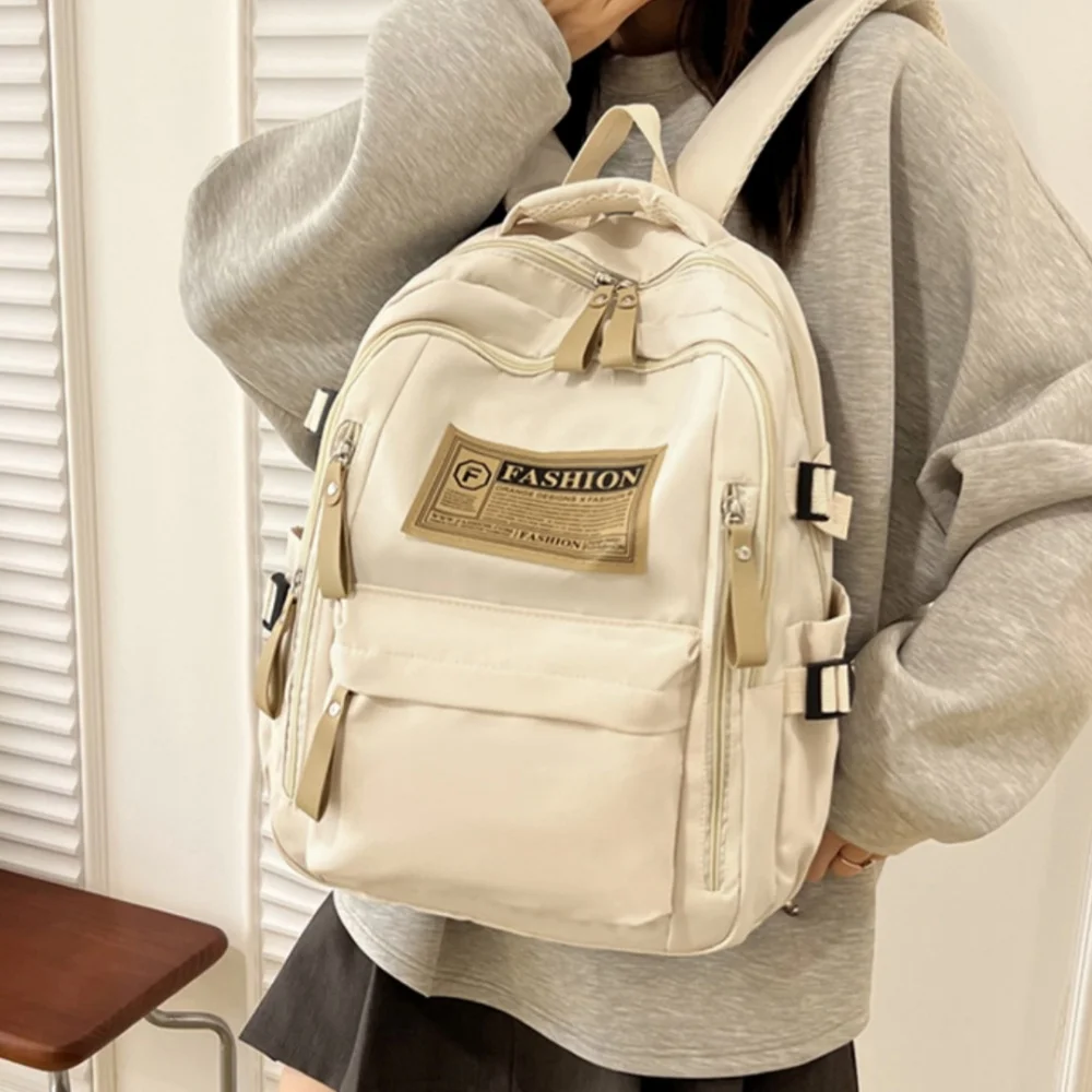 

Fashion Korean Ins Backpack for Men Women Travel Large Capacity Students Storage School Bag Simple Computer Backpack Daily Use