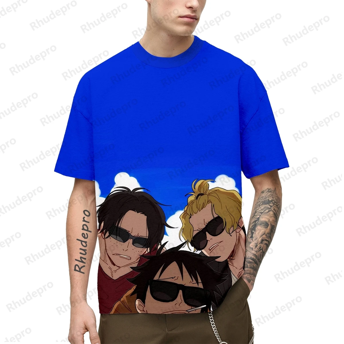 

Monkey D. Luffy New Men's Anime One Piece 3D Printing Cosplay T-shirt Women's And Children's Street T-shirts Large Top