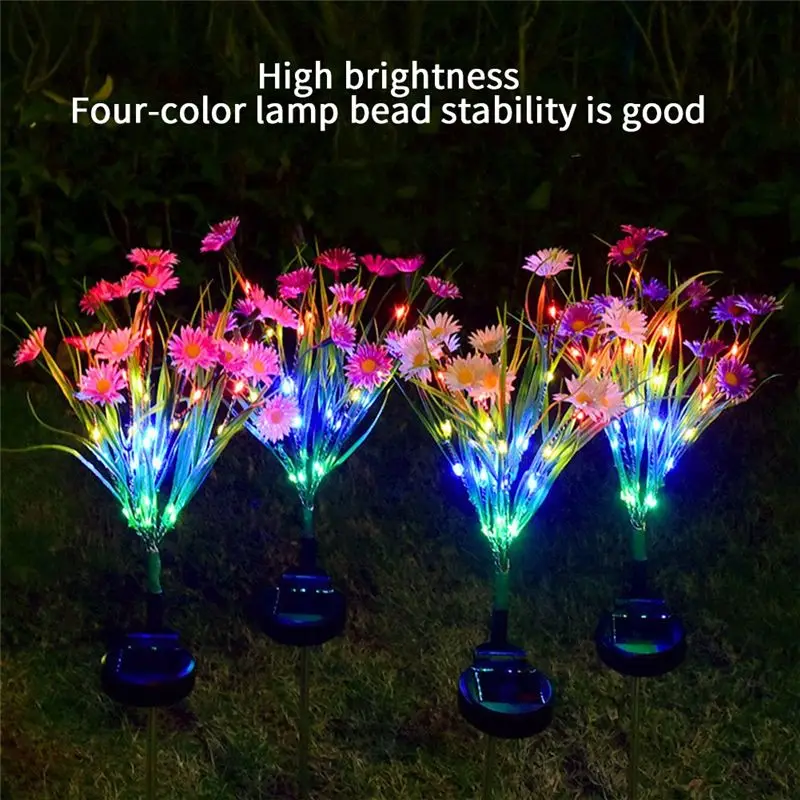 

Солнечные садовые светильники CLOS, 3 шт., с эффектом покачивания от ветра, уличные светильники для декора двора и патио, цветное освещение