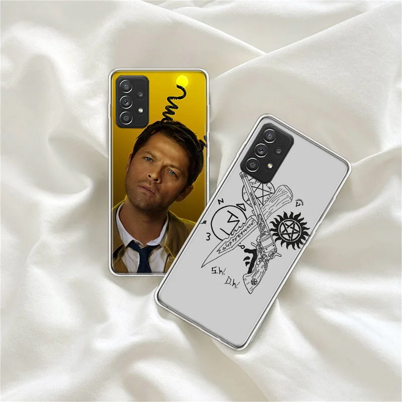 Angel Castiel Supernatural Phone Case For Galaxy Note 20 Ultra 10 Lite 9 8 Samsung A15 A25 A35 A55 A05S M12 M21 M30S M31 M32 M51