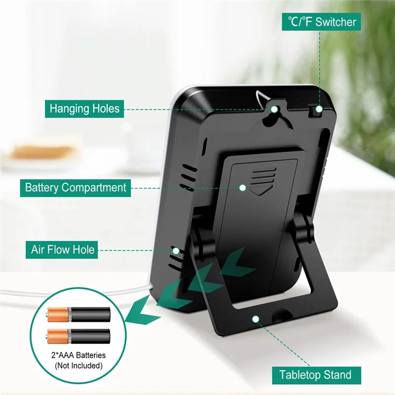 A84E-цифровой термометр, гигрометр, температура в помещении и на открытом воздухе, прогноз погоды, беспроводные электронные настольные часы, температура