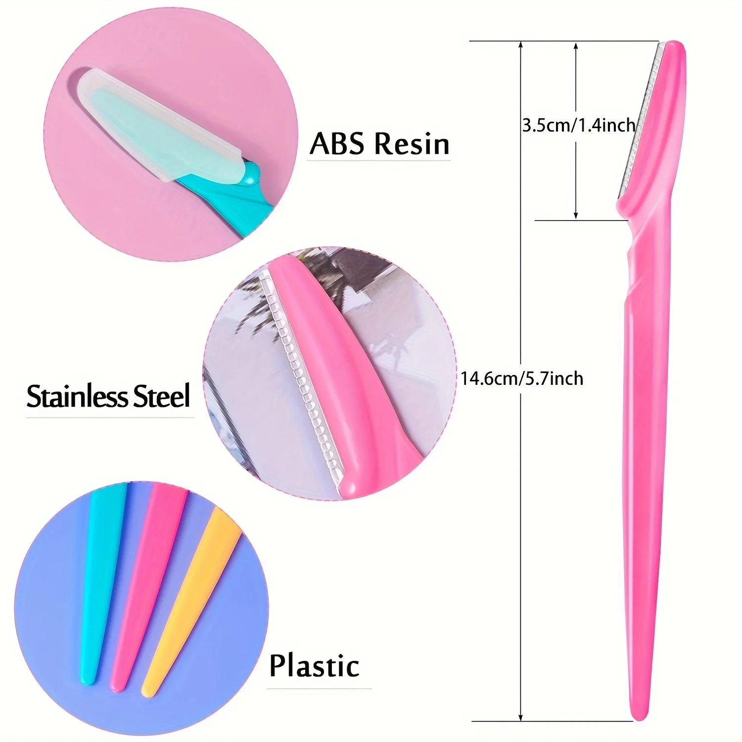 21-Piece Eyebrow Trimmer and Facial Shaving Set, Microdermabrasion Tool for Removing Fine Hair, Stainless Steel Blades with Protective Cover |   Eyebrow Trimmer, Facial Hair Removal Tool