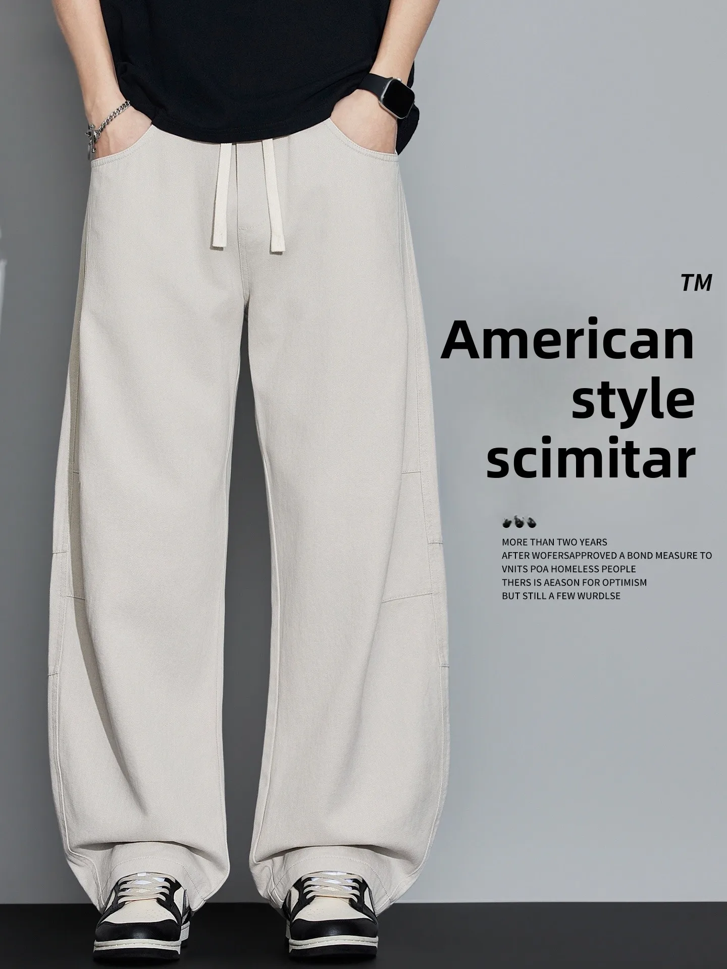 

Свободные хлопковые рабочие брюки в американском стиле, мужские весенние новые повседневные брюки прямого кроя для подростков и молодых взрослых