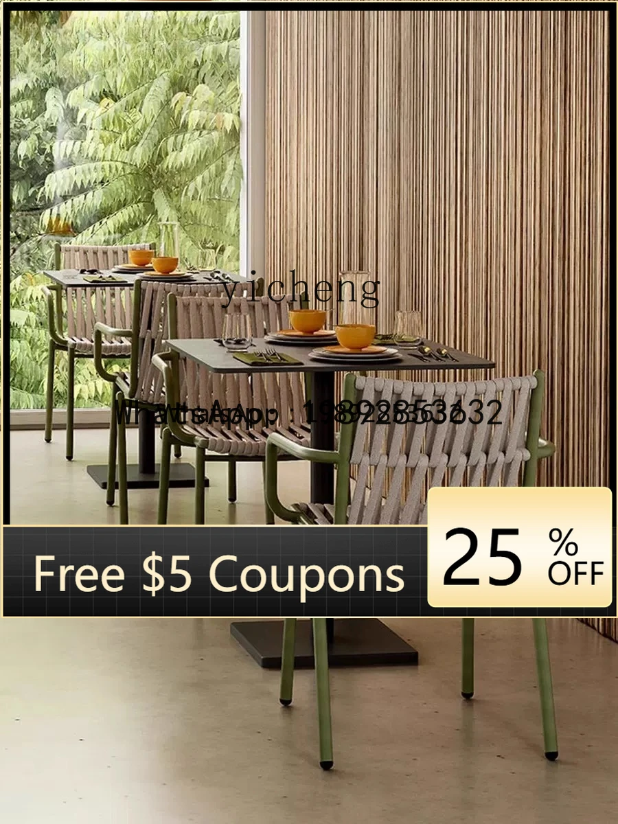 BB Outdoor Courtyard Garden Balcony Leisure Terrace Rattan Chair Small Coffee Table Set
