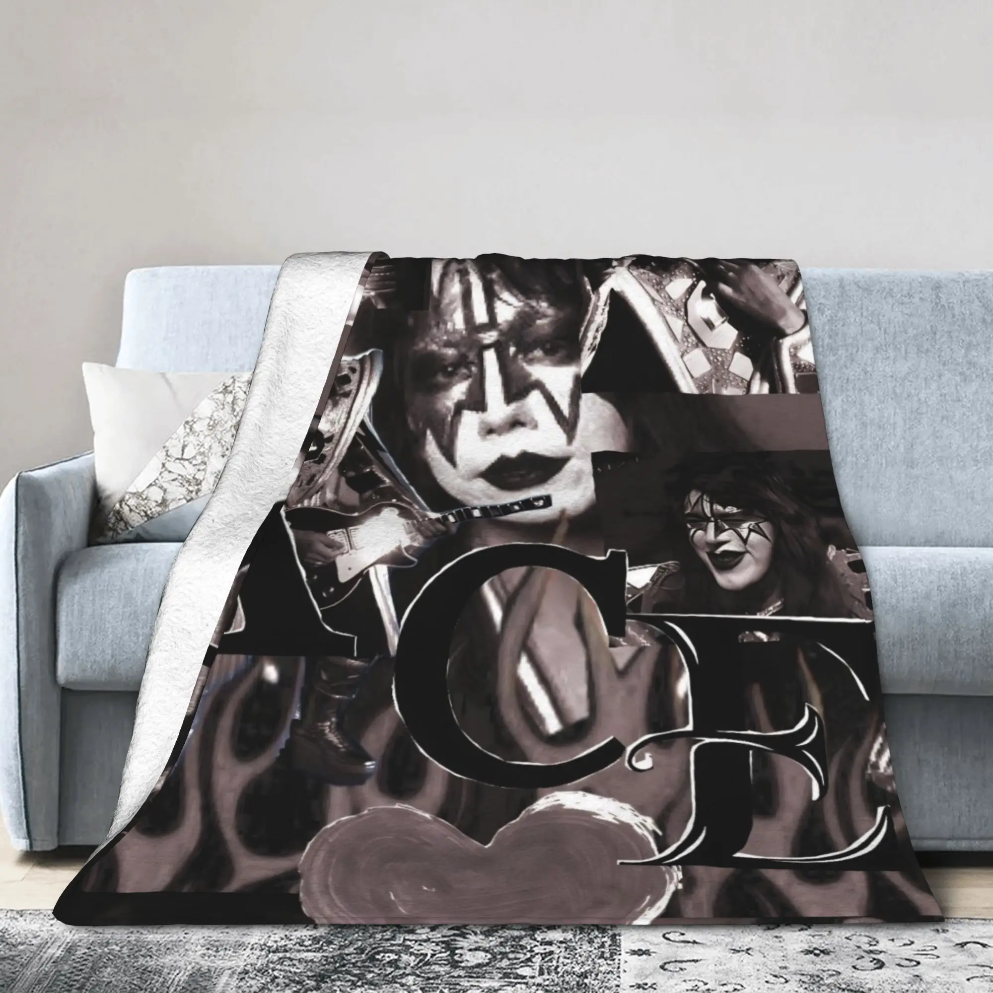 Funny Ace Frehley The Spaceman 1951-2025 Blanket Super Soft Fleece Kiss Band Relax Throw Blanket Machine Washable