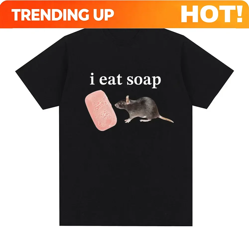 Customization I Eat Soap Rate Funny Meme T-shirt Women's Fashion Retro Oneck Short Sleeve Tshirt Casual Extra Large Tshirt Stree