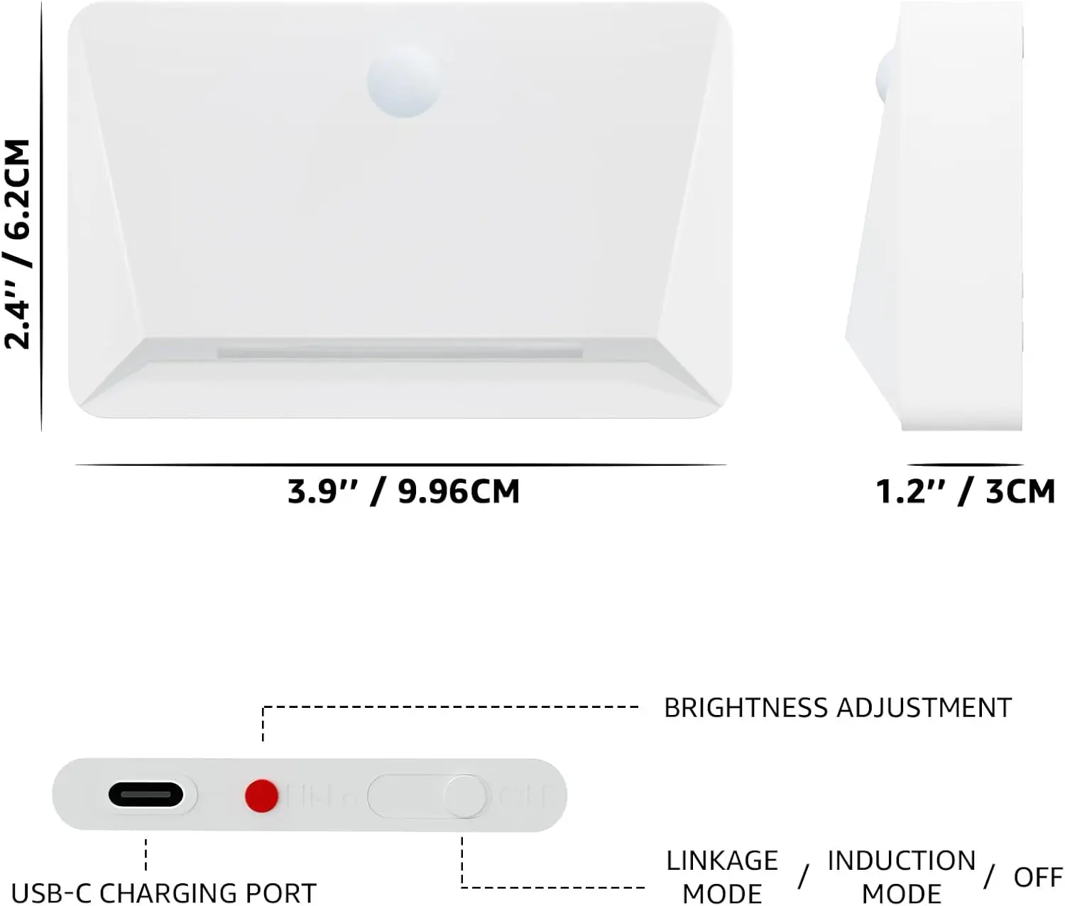 Night Lamp With Motion Sensor Rechargeable USB Wall Light LED 3 Mode Linkage Magnetic For Bedroom Bedside Stair Lights