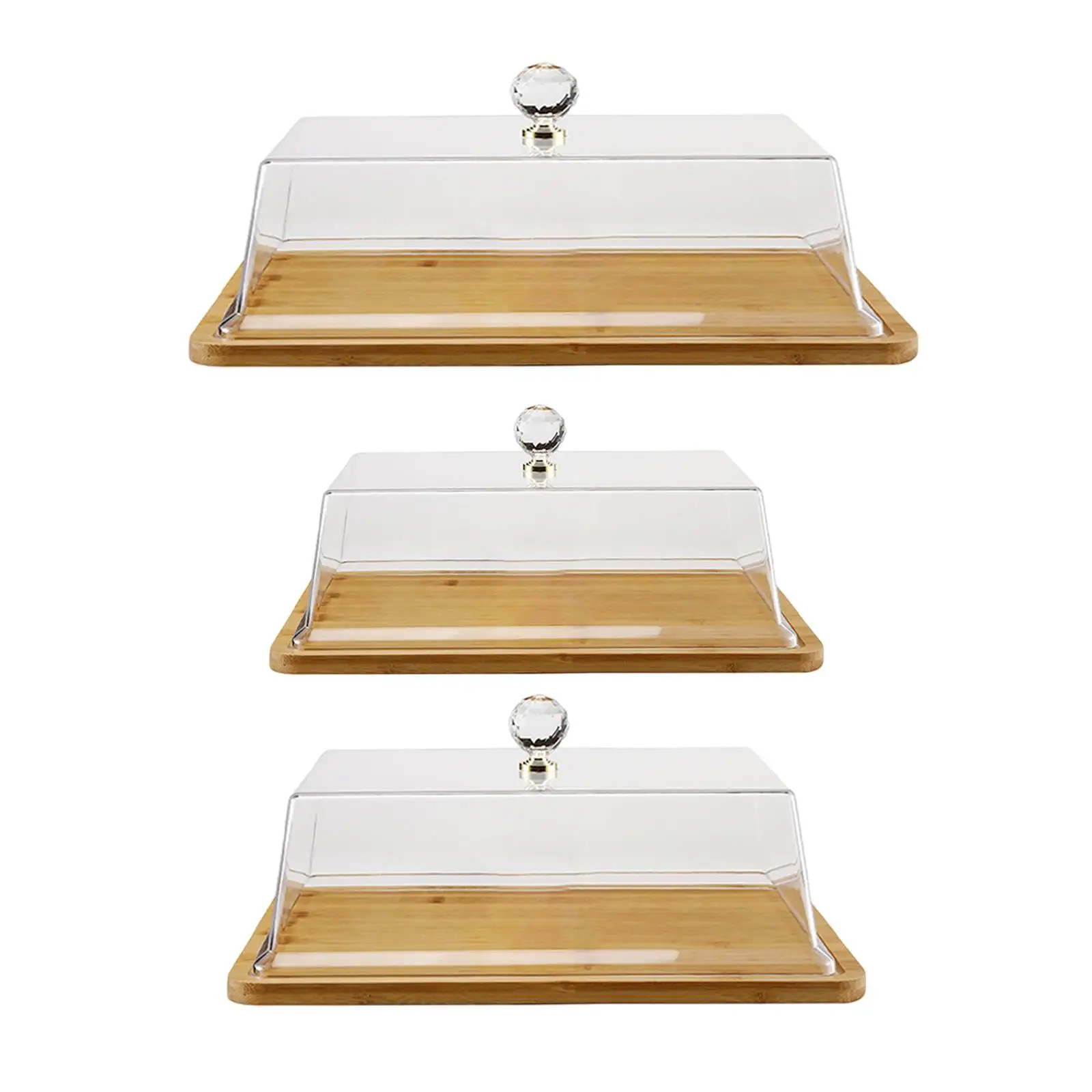 Cake Stand with Glass Cover Pastry Display Dessert Tray Transparent Cake Cover for Holiday Party Dessert Shops Cakes Cookies