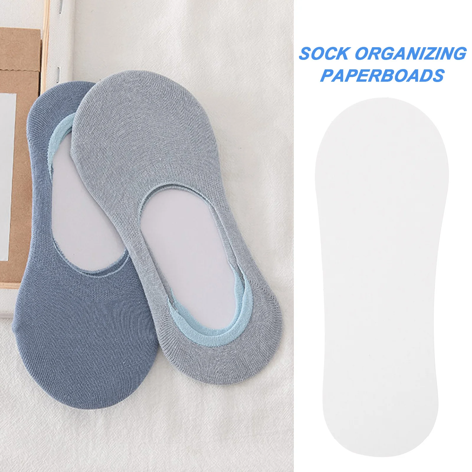 100 шт., комплект для организации носков с низким вырезом, серый материал доски, аккуратно упоряется, не морщины, экономия места, держатель для белых носков