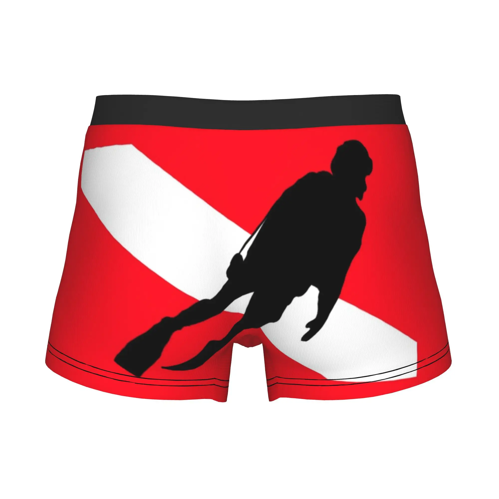 Male Cool Scuba Diver Down Flag Underwear Diving  Boxer Briefs Soft Shorts Panties Underpants