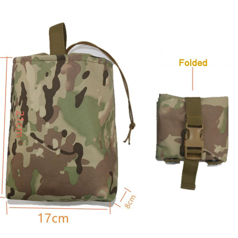 Molle-Poudres à décharge pliables, sac de taille EDC, sac de chasse, poudres de téléphone, chute de Magagzine, accessoires de poche de munitions