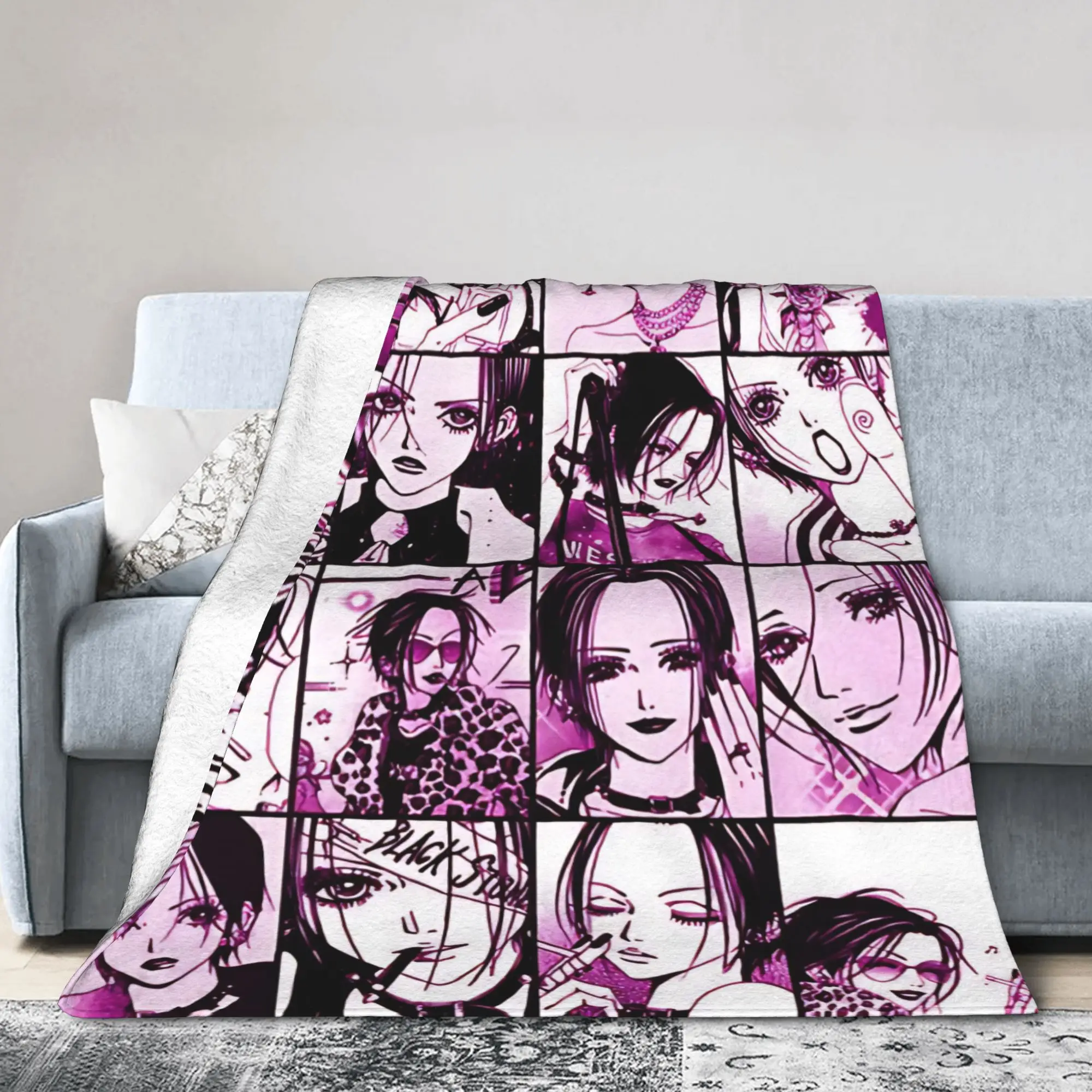 Nana Osaki Manga Blanket Anime Flannel Throw Blankets Bedding Couch Printed Soft Warm Bedspread