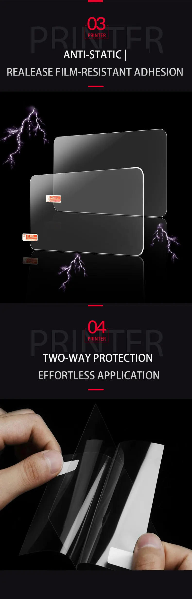 5 Stück Kratzfeste Schutzfolie für ANYCUBIC Photon Mono 4/4 Ultra 7 Zoll LCD-3D-Drucker - Zubehör – Detail 2