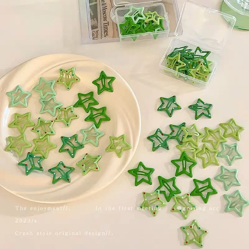 10 قطعة مقاطع الشعر الملونة ستار BB للفتيات الأطفال جميل الشعر تزيين دبابيس الشعر المشابك أغطية الرأس إكسسورات شعر الأطفال #6