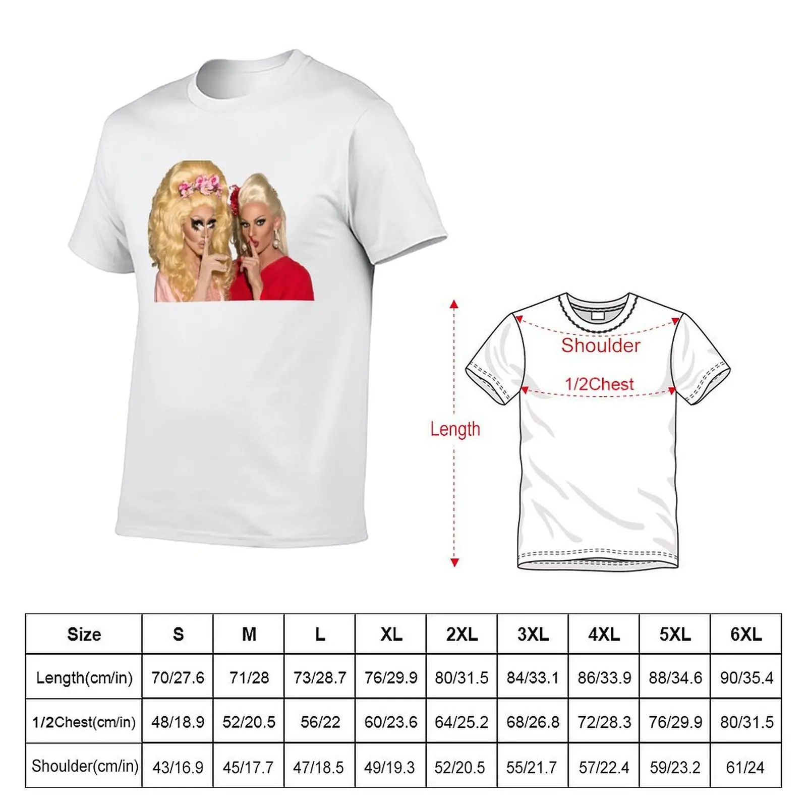 Shh - Trixie and Katya T-Shirt cotton tshirt 100% man t shirts high quality luxury brand T-Shirt