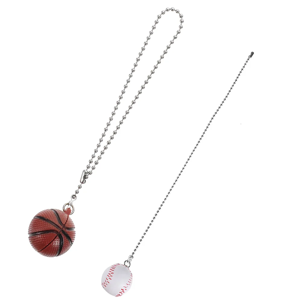 

2Pcs Durable Rustproof Ceiling Fan Pull Chains Creative Basketball Football Decorative Extension Pendants