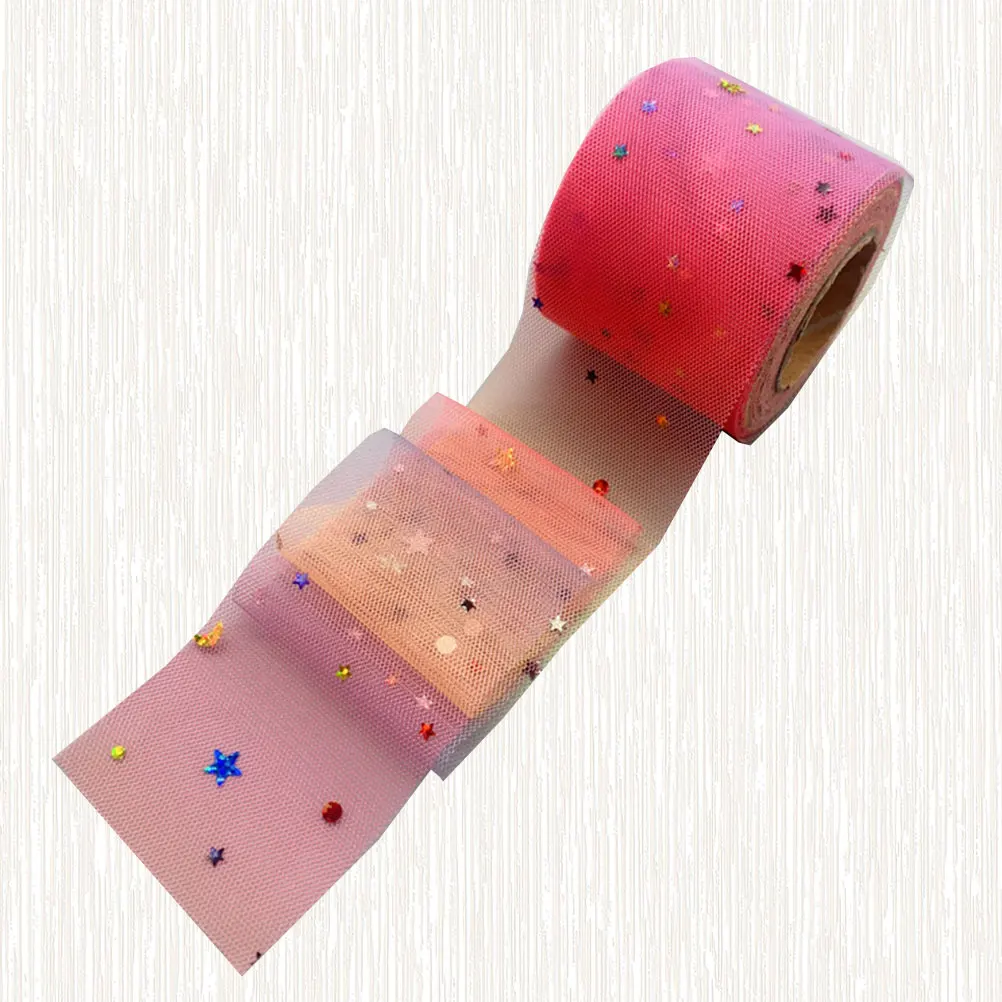 

6 Cm Bow Tie Mesh Belt Ribbon for Bouquet Pastel Decorations Gauze Strap