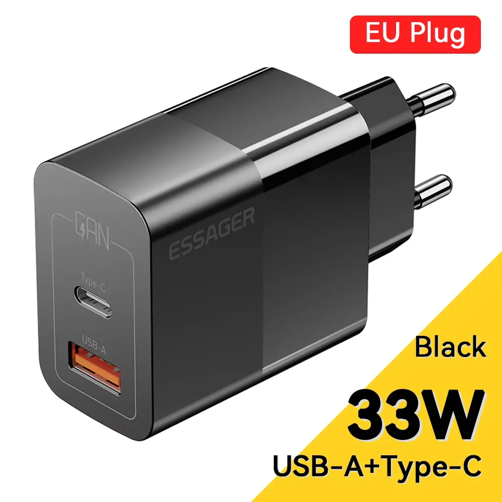 Essager usb c ladegerät 33w gan typ c pd schnell aufladen für iphone 14 13 12 11 pro max xs 8 p für ipad pro air ipad mini