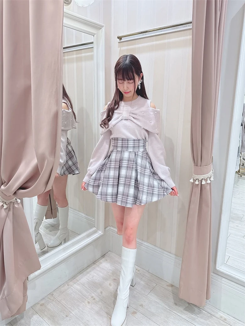 오리지널 스위트 하이웨이스트 안티 익스포저 타이 플리츠 숏 스커트 여름 솔리드 컬러 미니 캐주얼 스커트 일본 스타일