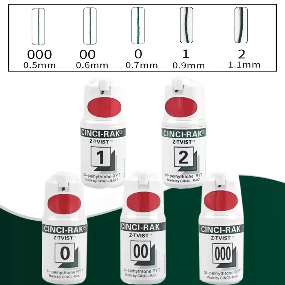 

WELLCK Brand Disposable Knitted Cotton Gingival Retraction Cord – 5 Sizes Included for Precise Gum Line Procedures