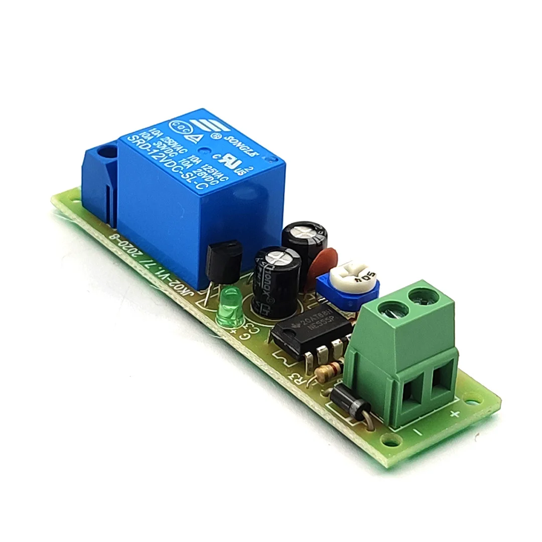 5V12V24V NE555 power-on timing module on timing automatic disconnection relay module 555 monostable time module JK02