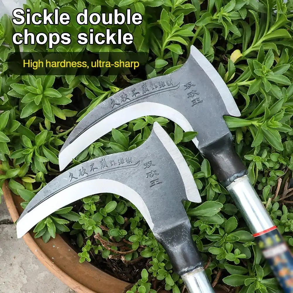 1/2pcs Manganese Steel Double-Use Sickle Machete for Farm Harvesting, Grass Cutting, Trail Opening Branch Firewood Chopper Tool