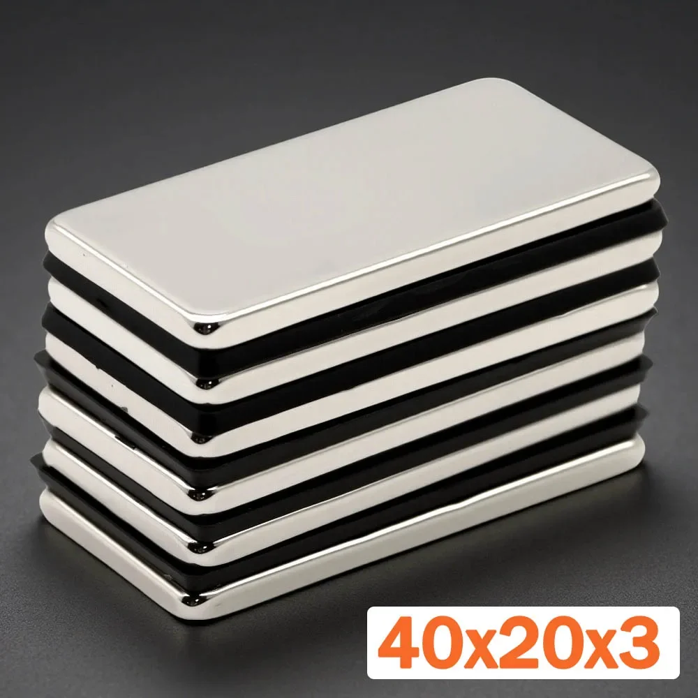 

40x20x3mm Super Strong Magnet N35 Block Magnetic NdFeB Neodymium Magnet Powerful imanes Refrigerator Magnets