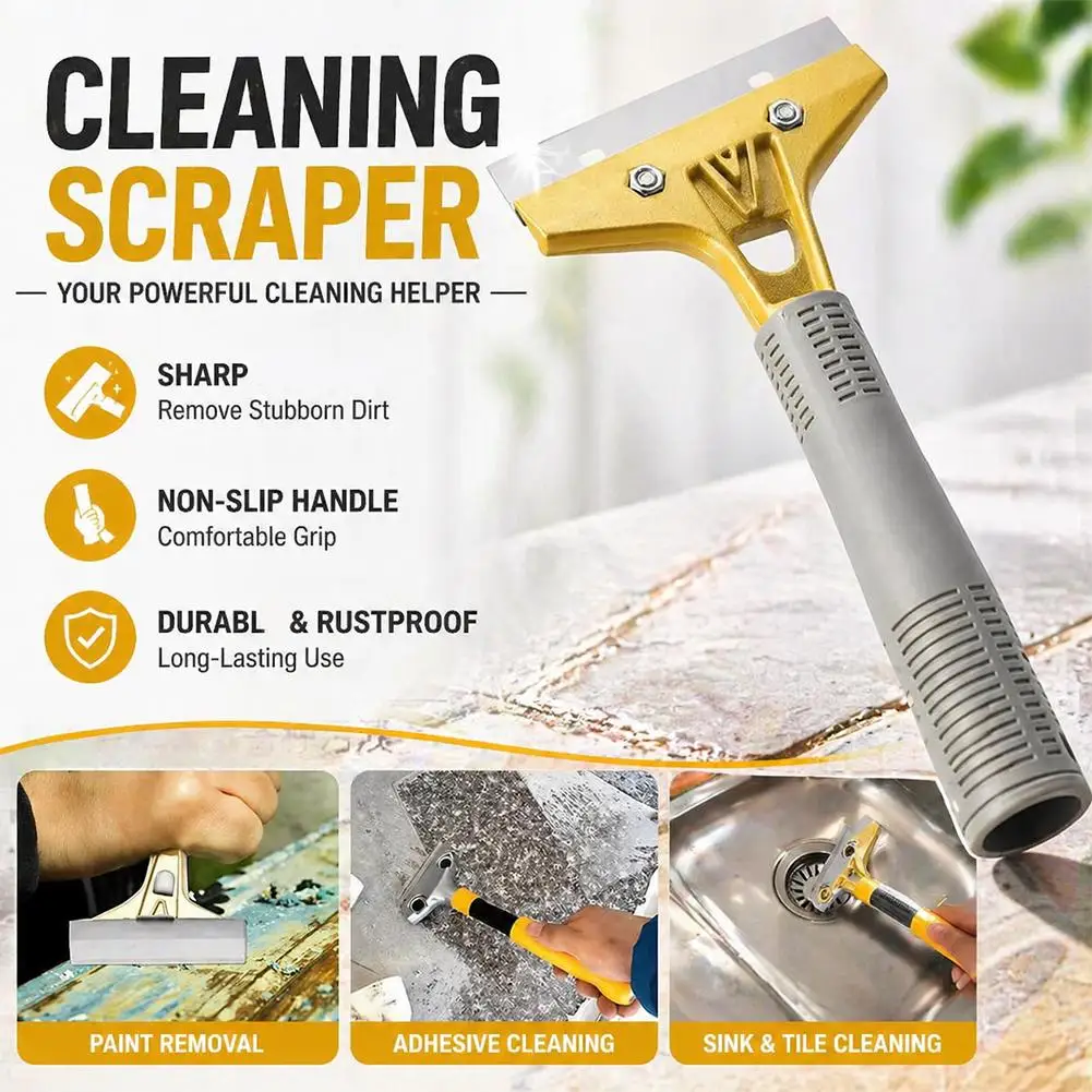 Portable Cleaning Shovel Cutter For Glass Floor Tiles Scraper with Protective Cover Glass Ceramic Hob Scraper Remover Car Tools
