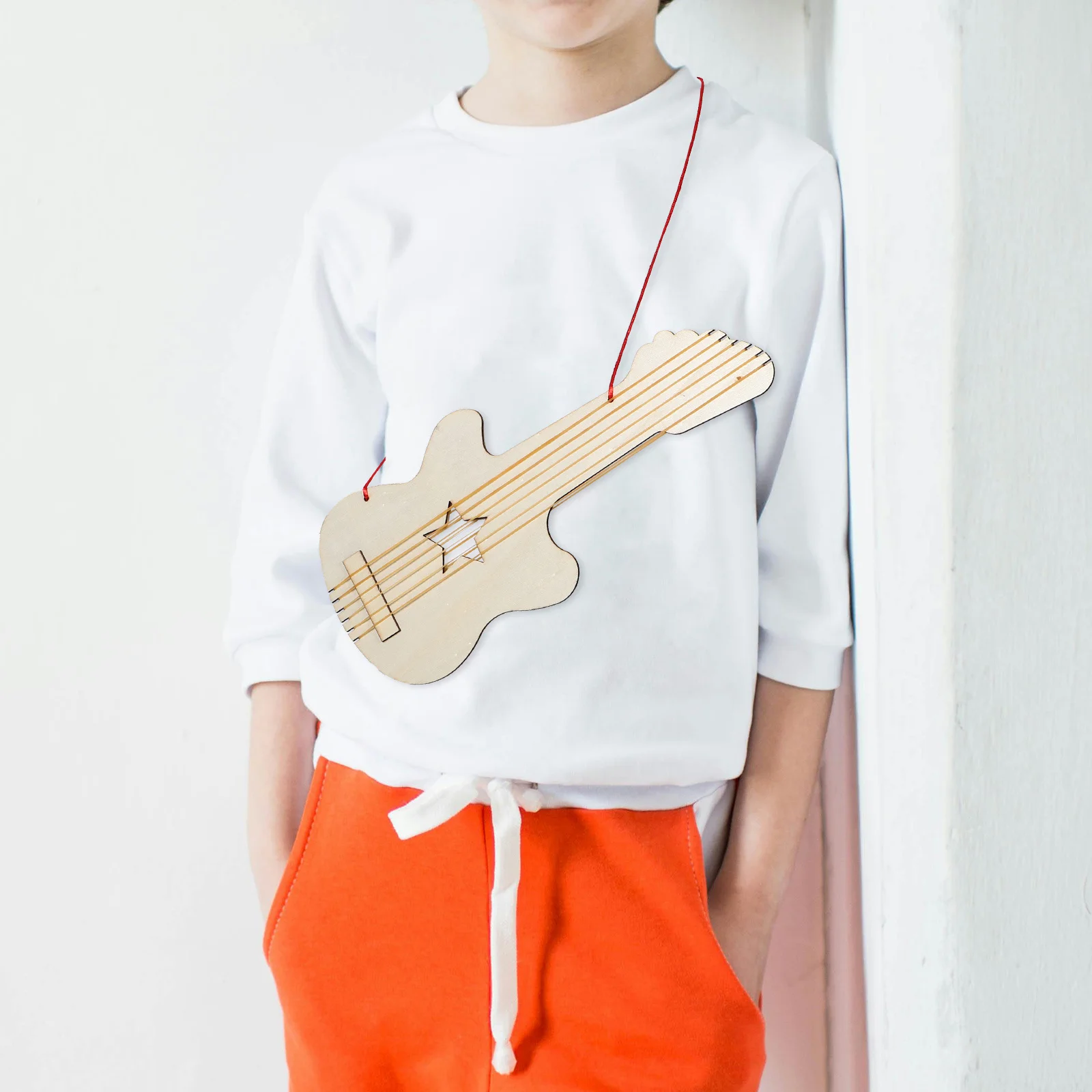 Kit d'artisanat de guitare en bois, bricolage, guitare en bois inachevé pour enfants, Art, fête d'anniversaire, thème musical, création faite à la main, jouets musicaux pour enfants