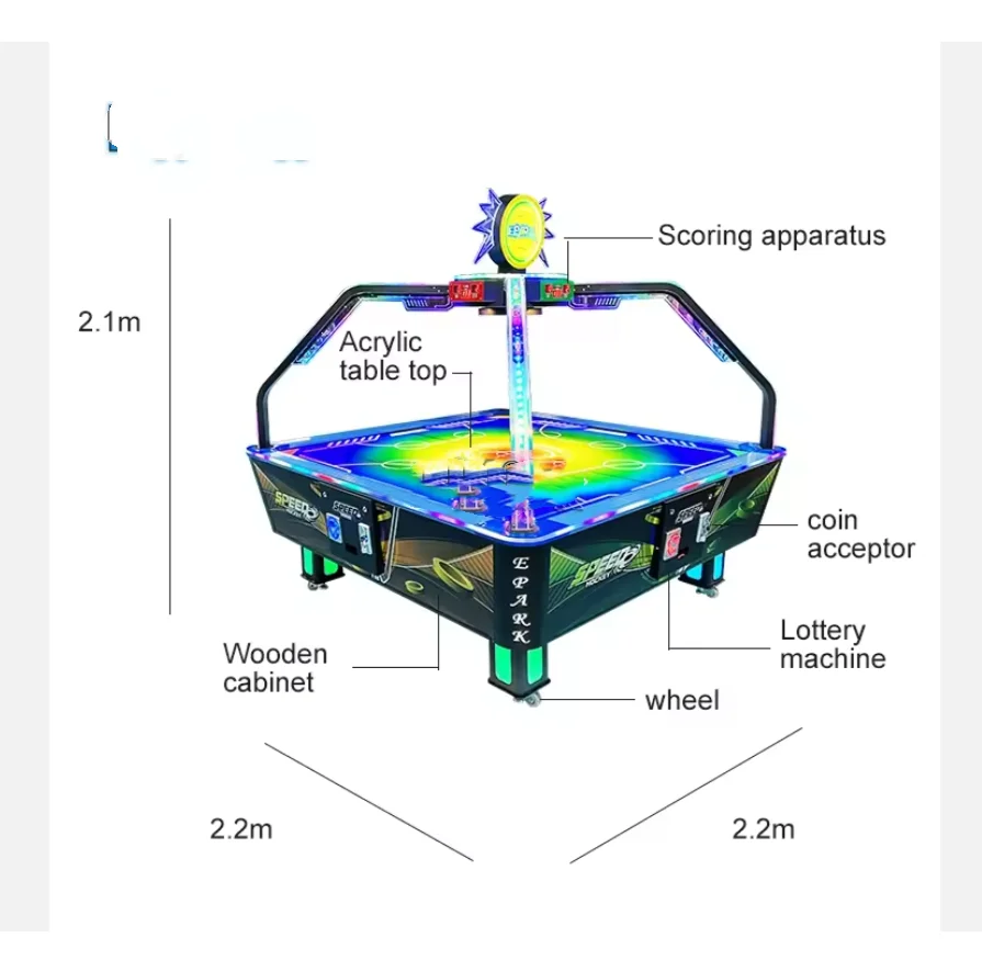 Machine d'arcade à pièces d'arcade de table de hockey de SalseAir chaude