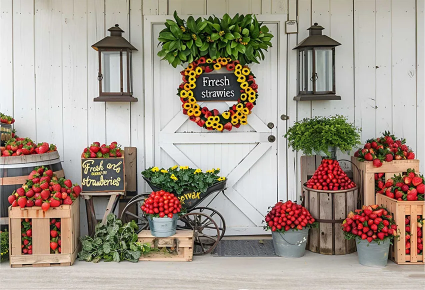 Mehofond photographie fond été citron blanc porte de grange enfants fête d'anniversaire gâteau Smash Portrait décor toile de fond Photo Studio