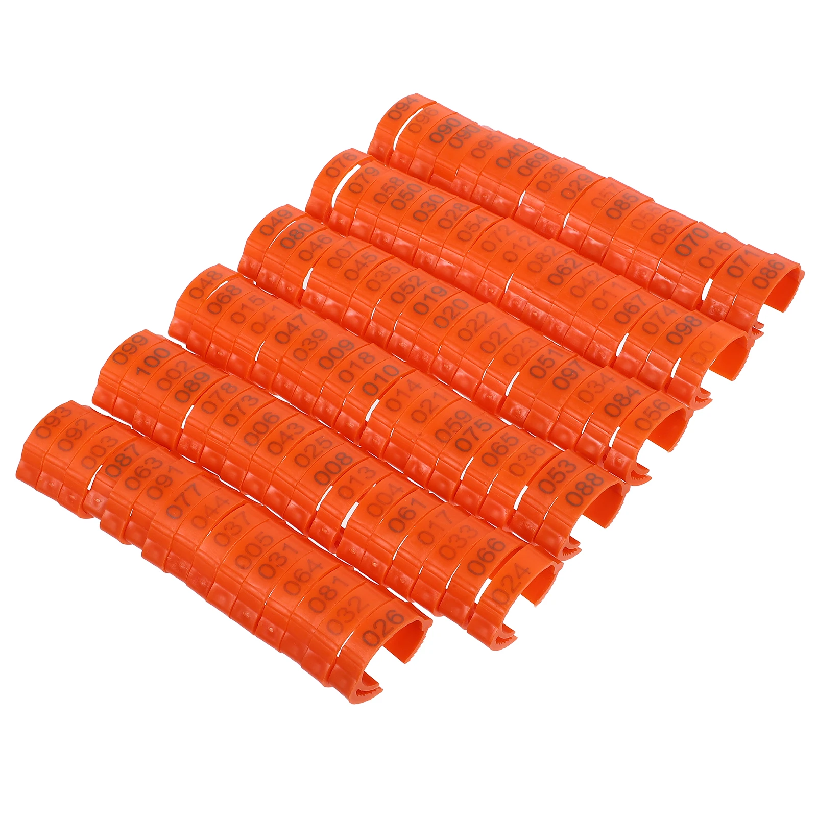 

100pcs Poultry Leg Bands Chicken Foot Rings Secure Clamping Identification Tags Farming Birds Quail Pigeon Marking Rings