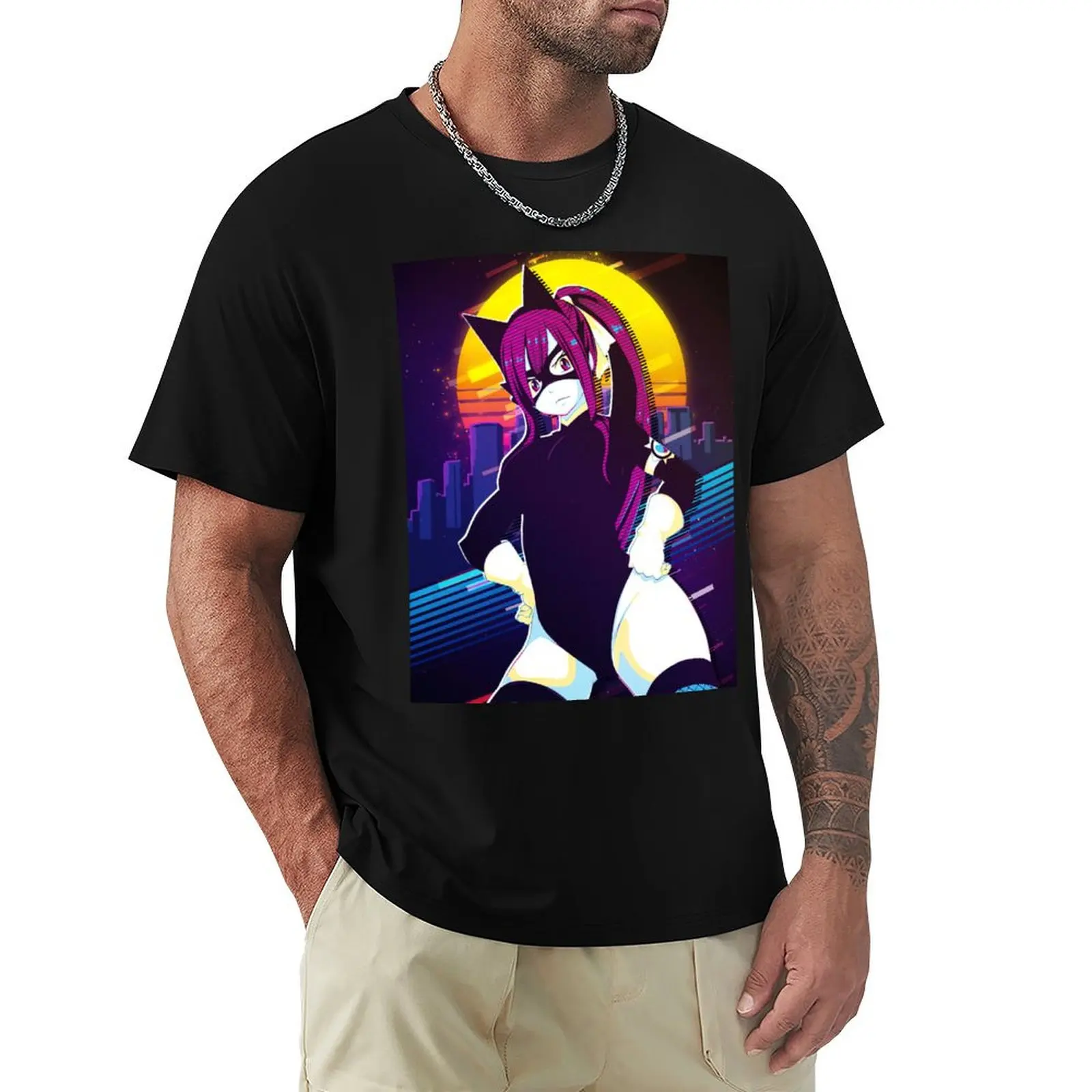 Anime Girl T-shirt sublime korean fashion graphics fitted t shirts for men