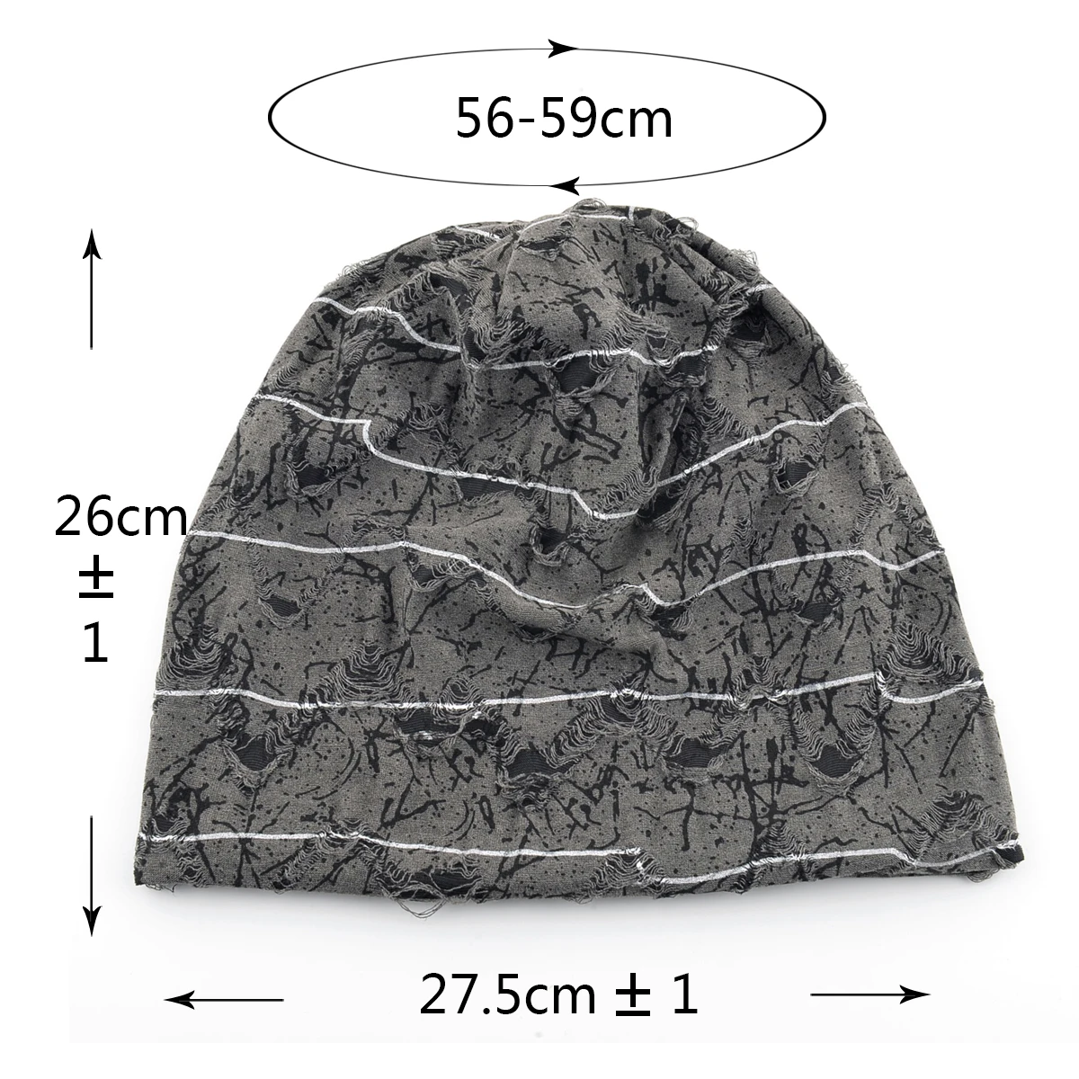 Distressed marble print Beanie Men Unisex Vintage Streetwear Hip Hop Hat Women's Spring Fall Knit Cap For Casual Sport