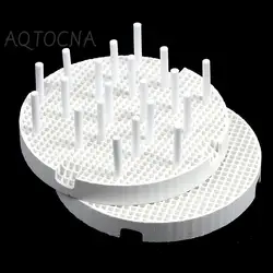 2Pcs Dental Lab Honeycomb Firing Trays with 20 Zirconia Zirconia Pins Dental Technician Supplies