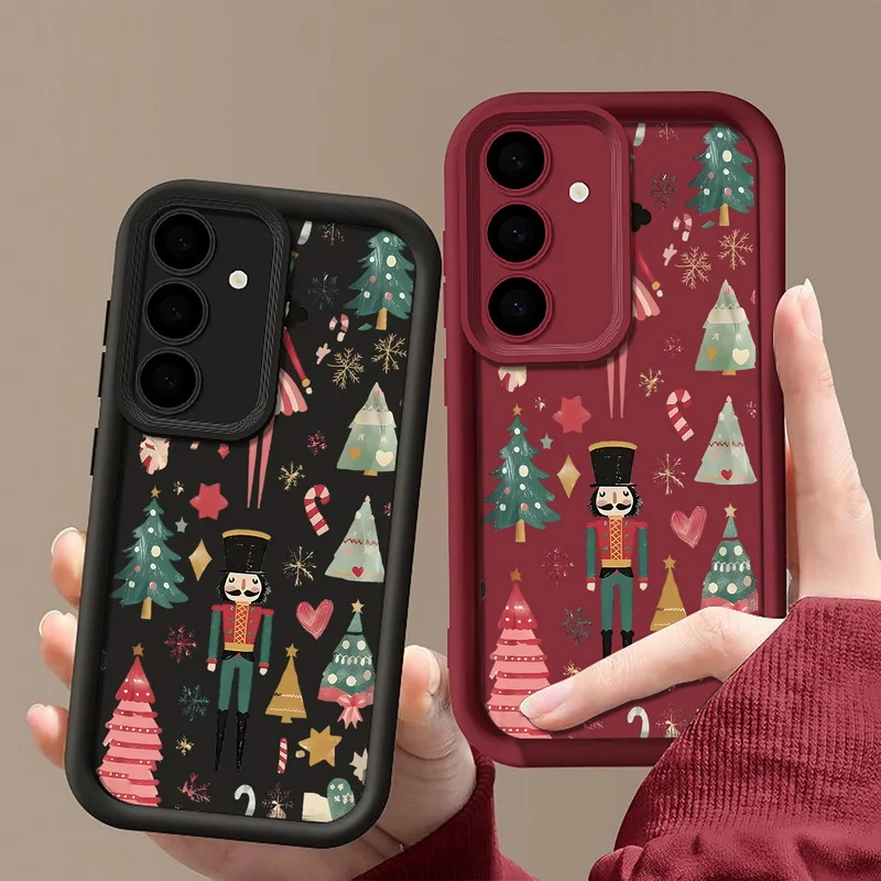 Чехол для телефона Creative Christmas Tree для Samsung Galaxy A56 A16 A17 A36 A26 A55 A54 A15 S24 S25 FE S24 S23 S22 Ultra S25Edge Cover