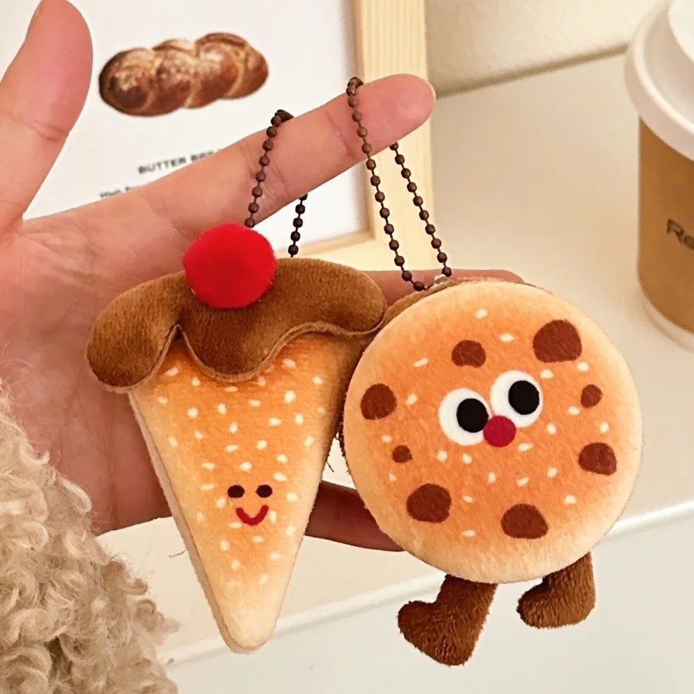 

New Funny Food Pendant Kawaii Cartoon Bread Charm Keychain Cute Multipurpose Backpack Decoration Gift