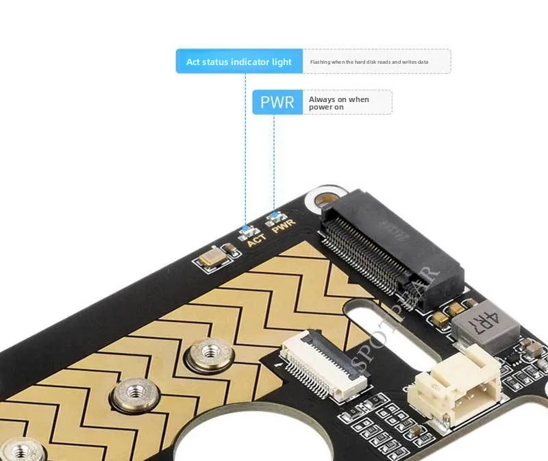 Raspberry Pi5 Solid State DrivePCIEErweiterungsplatine TurnM.2 NVME SSD Pi5 2280-2242-2230 – Detail 8
