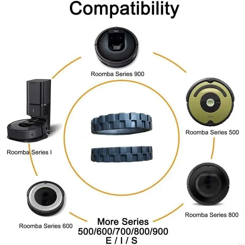 Molf штуки вакуумные чистящие колесные шины против скольжения замены для I Robot для 500 600 700 900 Series