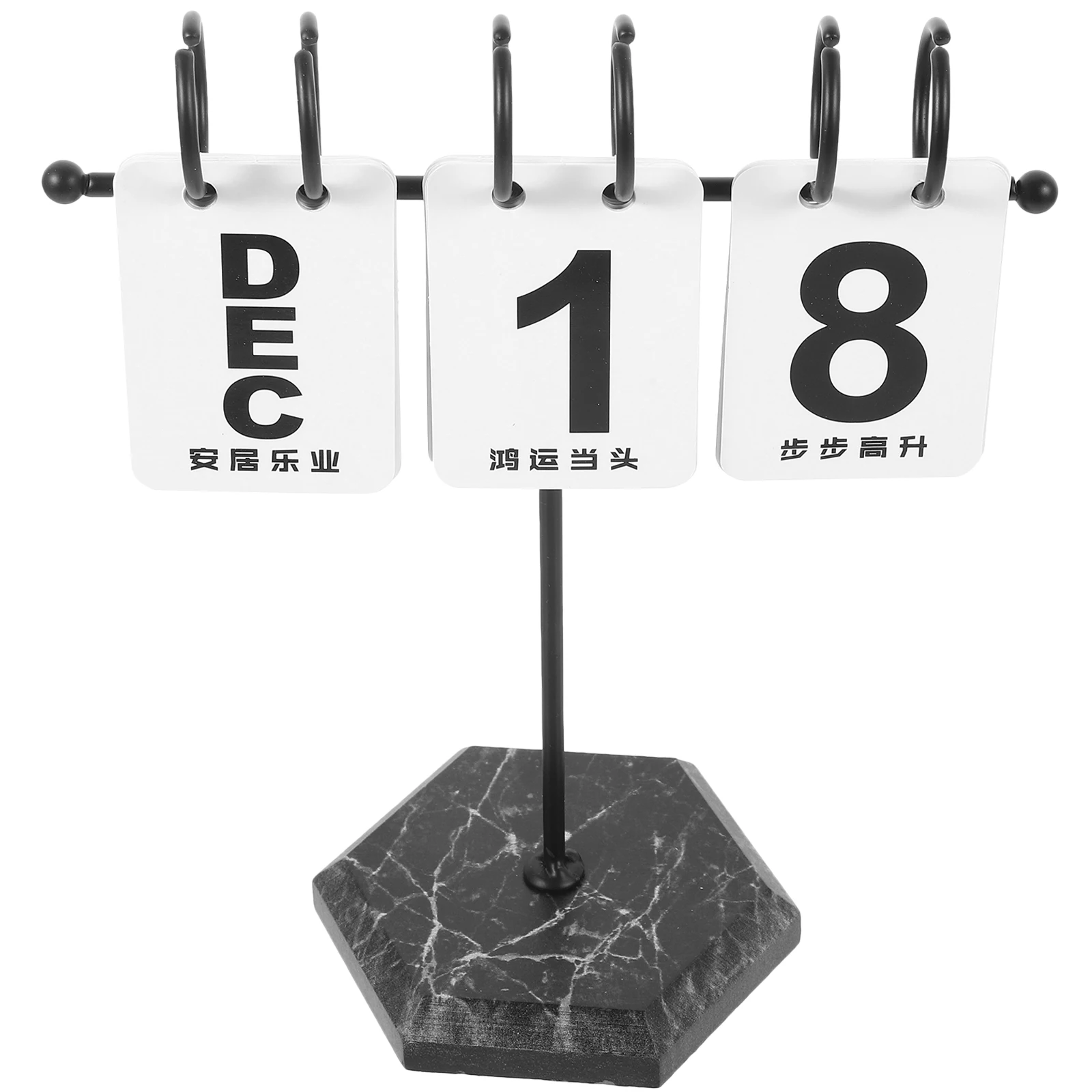 

Flip Calendar Desk Decor Decorate Office Reusable Iron Decorative Desktop Creative Mother
