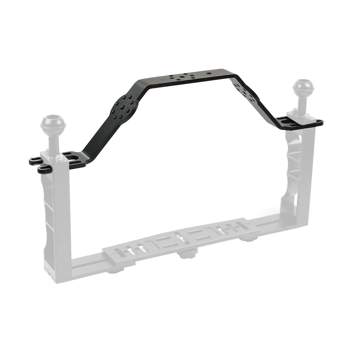 Tauchkamera-Trägergriff-Erweiterungshalterung aus Aluminiumlegierung für Dual-Handhalterung DSLR für GoPro Action Unterwasser – Detail 12