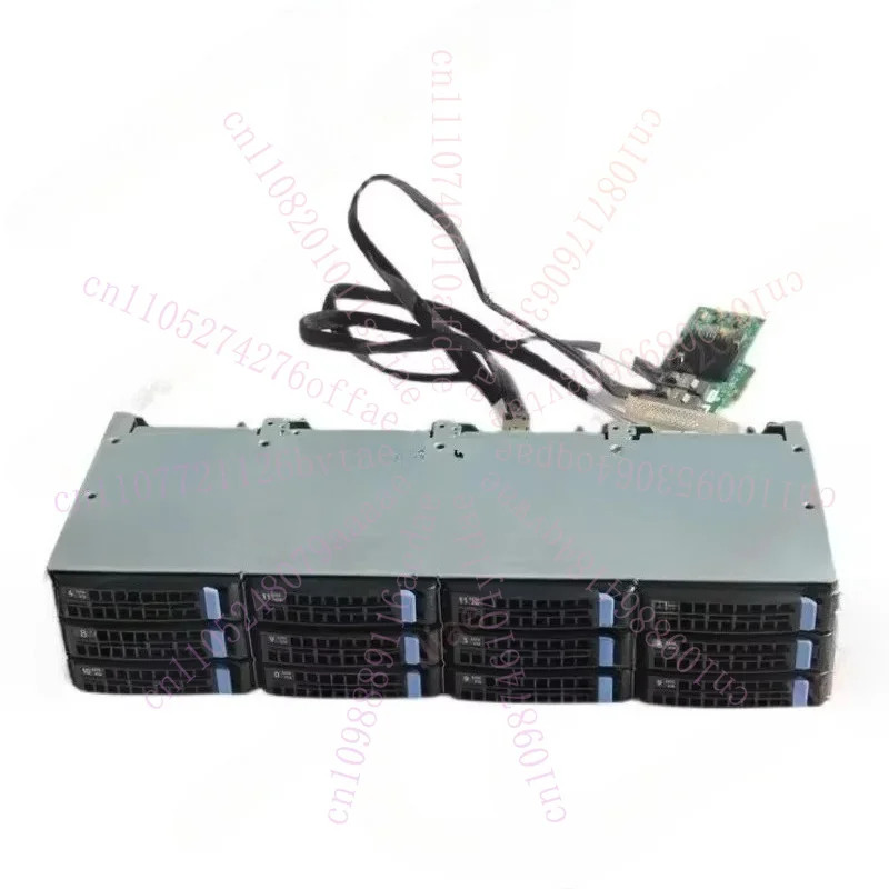 12 Bay 3.5-inch Hard Drive Cage, Hot Swappable 8087 Interface D-type 4ping Power Supply SAS/SATA Storage