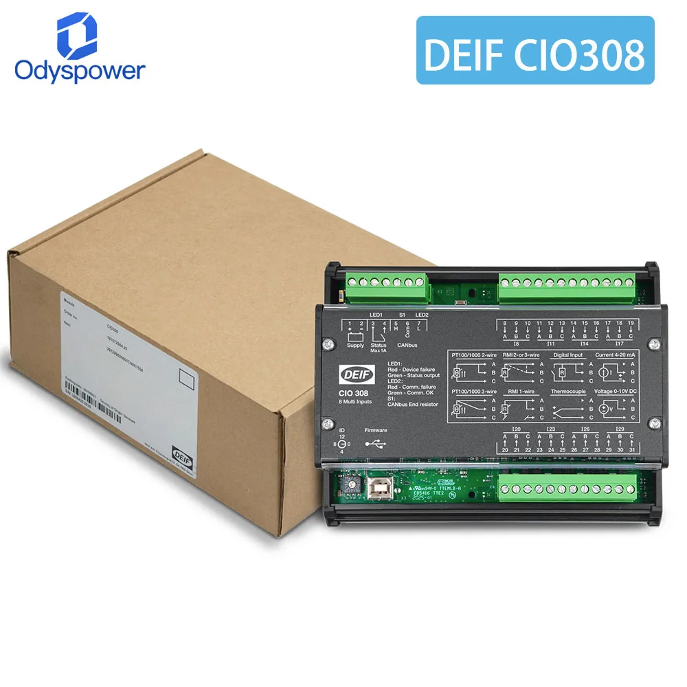 

Оригинальный модуль ввода-вывода на базе шины DEIF CIO308, модуль аналогового интерфейса CIO 308.