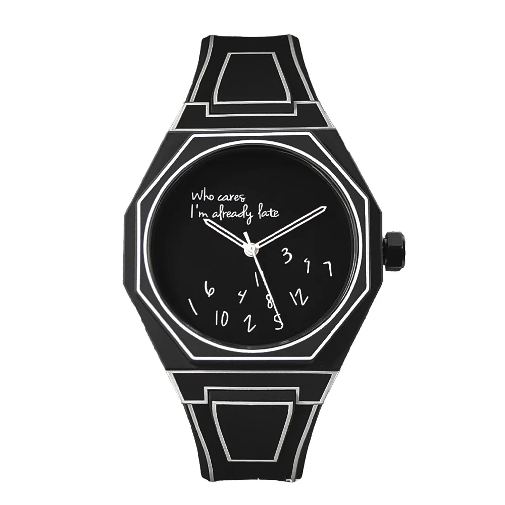Lrregular Shape Quartz Watch Waterproof Middle East Hot Plastic Strap Business Custom Big Dial Luminous New Wristwatch