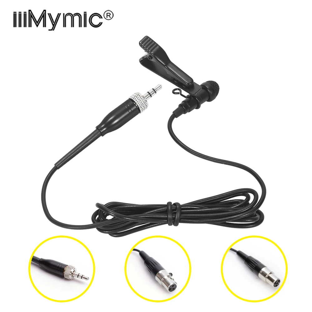 Micrófono Lavalier de solapa omnidireccional ME2 para transmisor BodyPack Sennheiser Shure AKG micrófono con Clip de 3 pines y 4 pines bloqueable de 3,5mm
