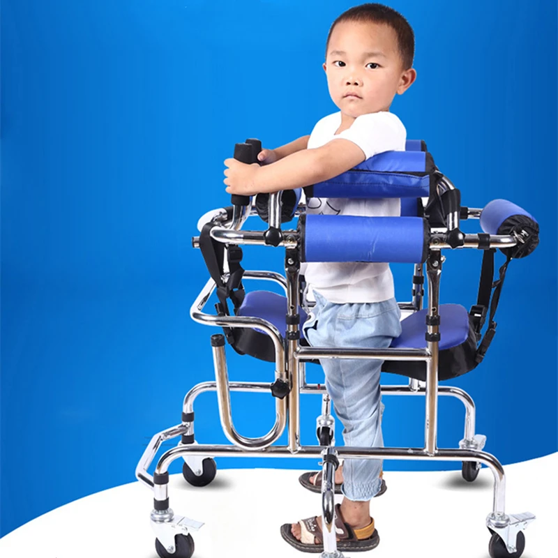 Child Walker Assist Lower Limb Training Walking Standing Frame Walking Stick Rehabilitation Shelf Device for Children Kid Walker